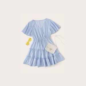 Blue floral dress